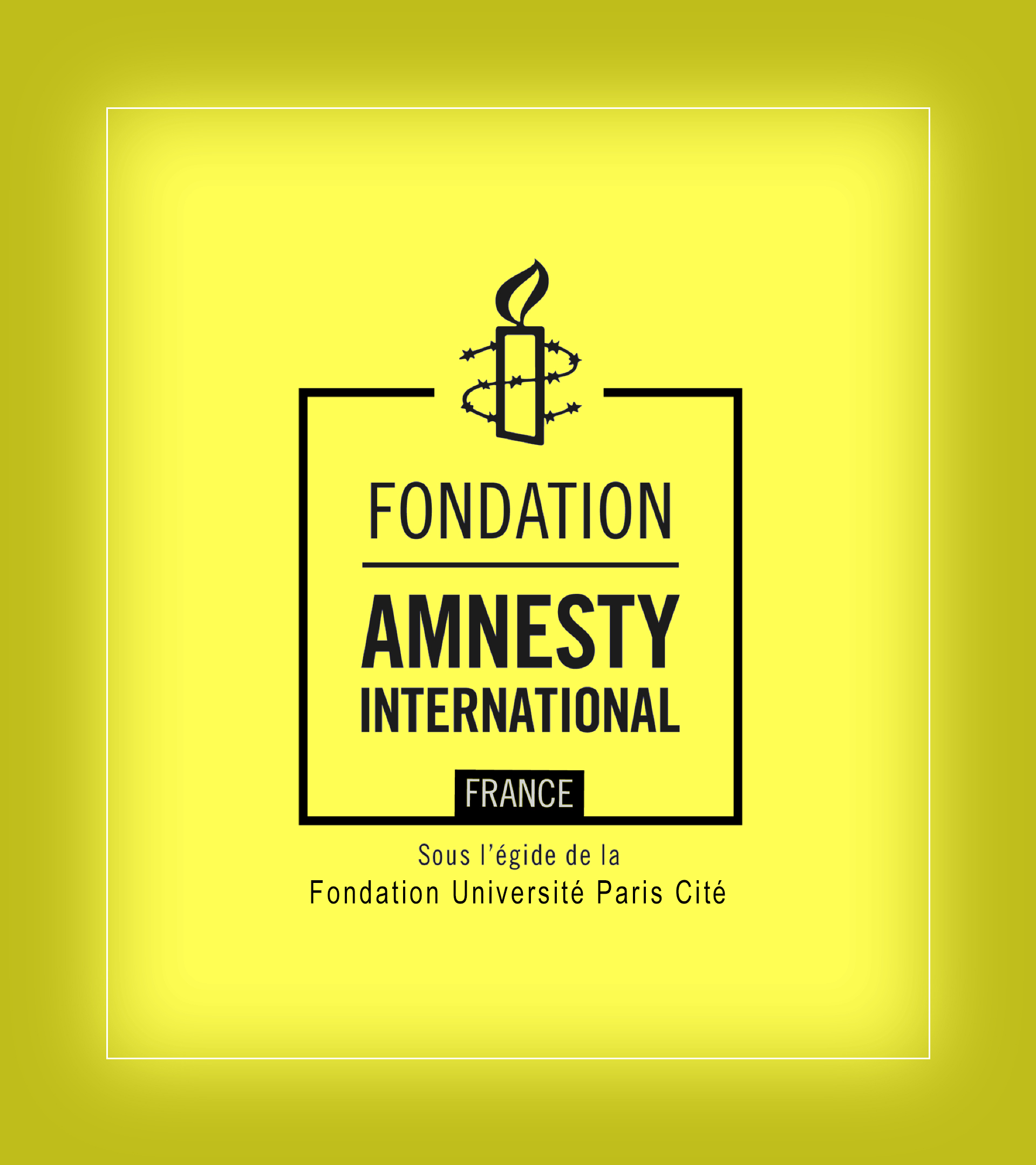 Logo Fondation Amnesty International France, sous l'égide de la Fondation Université Paris Cité